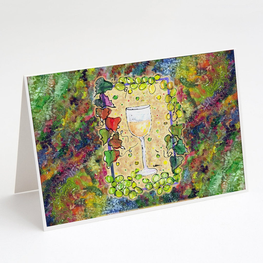 Wine Greeting Cards Pack of 8 Blank Cards with Envelopes Whimsical A7 Size 5x7