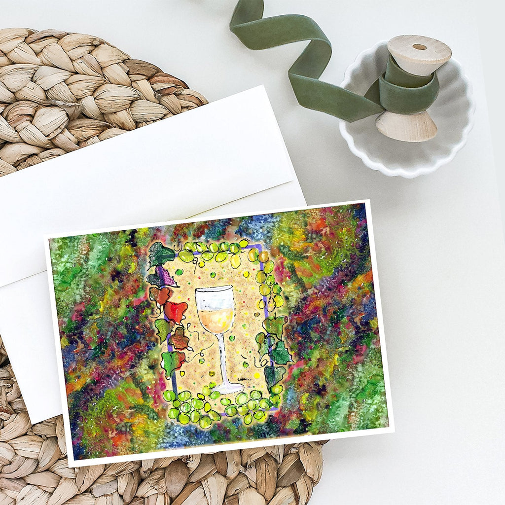 Wine Greeting Cards Pack of 8 Blank Cards with Envelopes Whimsical A7 Size 5x7