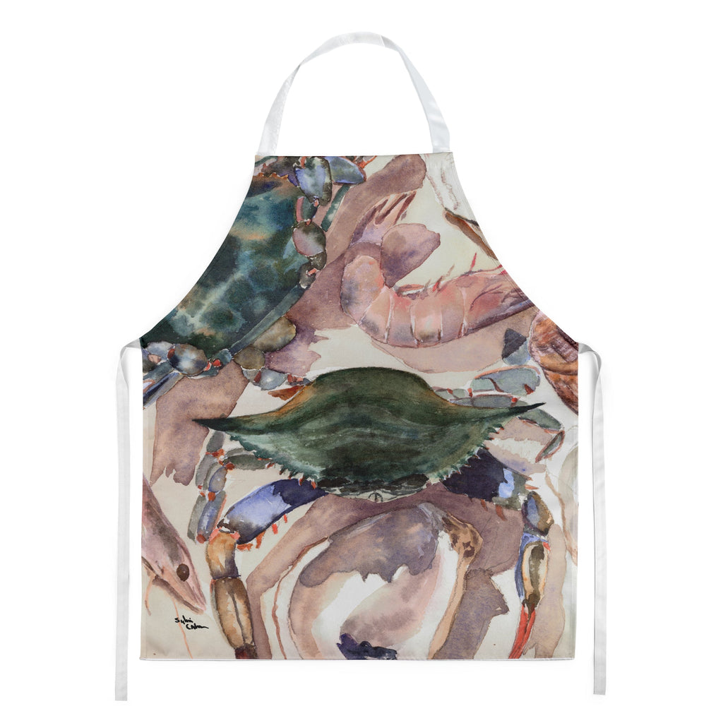 Crab Apron Cooking Kitchen Server Baking Crafts Gardening for Adult Women Men, Unisex, Large, Multicolor