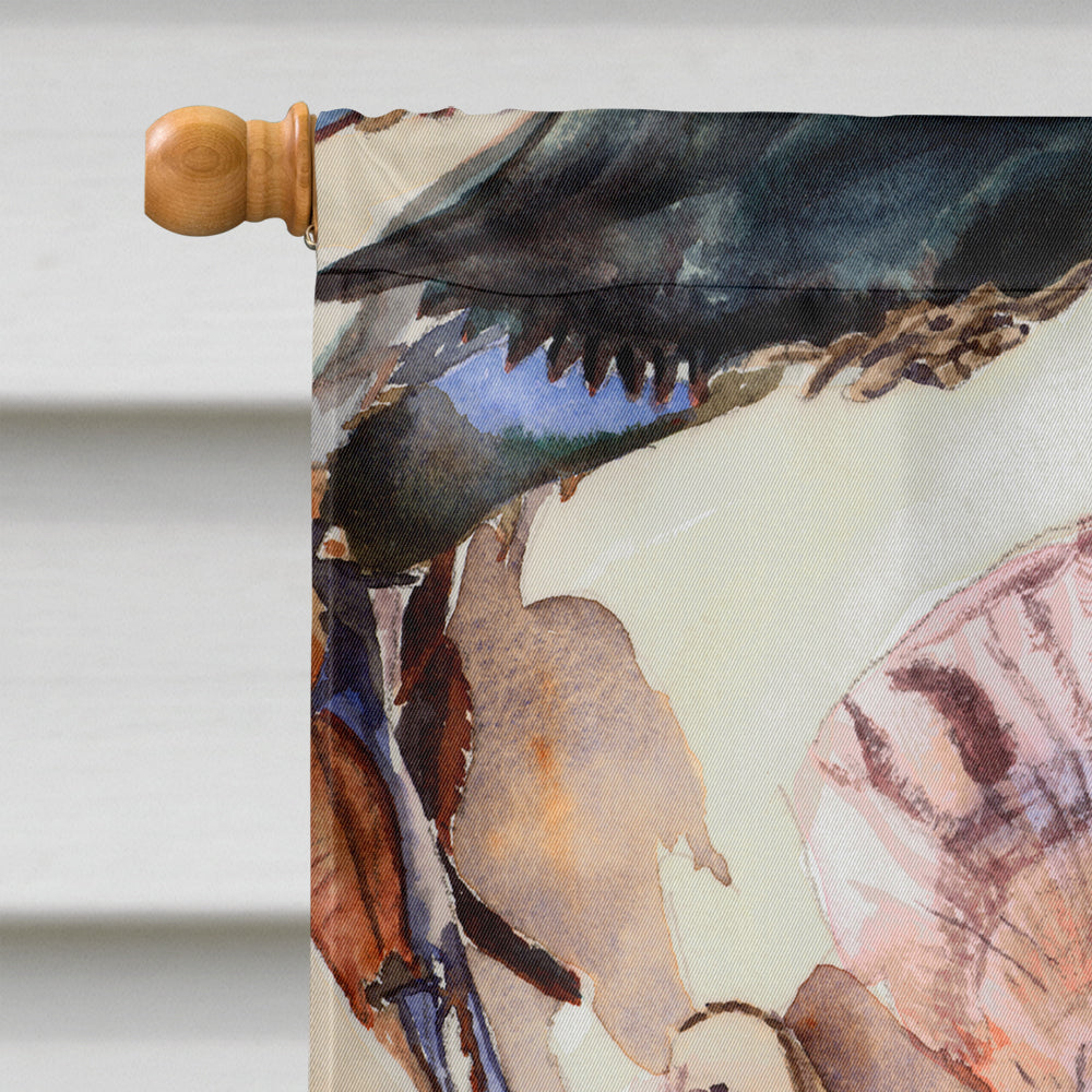 Crab House Flag 28x40 Porch Sleeve Pole Decorative Outside Yard Banner Artwork Wall Hanging, Polyester