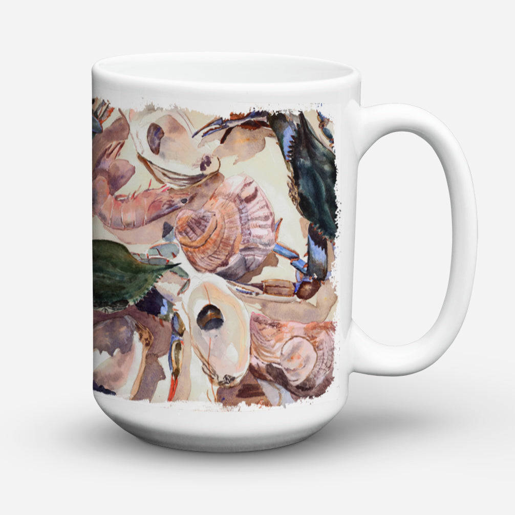 Crab Ceramic Coffee Mug 15 oz Decorative Large C Handle Mug Cup for Tea, Cocoa Hot Chocolate
