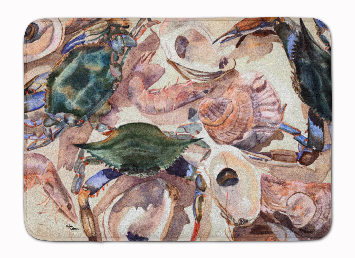 Crab Memory Foam Kitchen Mat Machine Washable Anti-Fatigue Cushion Comfort Bath or Kitchen Rug