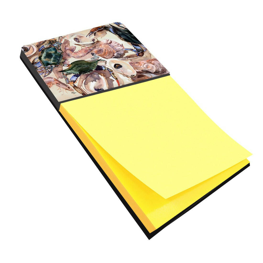 Crab Watercolor Sticky Note Holder Refillable Dispenser Desk Accessory 3x3 Pad Gift
