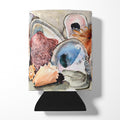 Sea Shells Can or Bottle Hugger Cooler Sleeve for Standard 12 oz Cans, Insulated Foam Beer & Soda Can Hugger Reusable