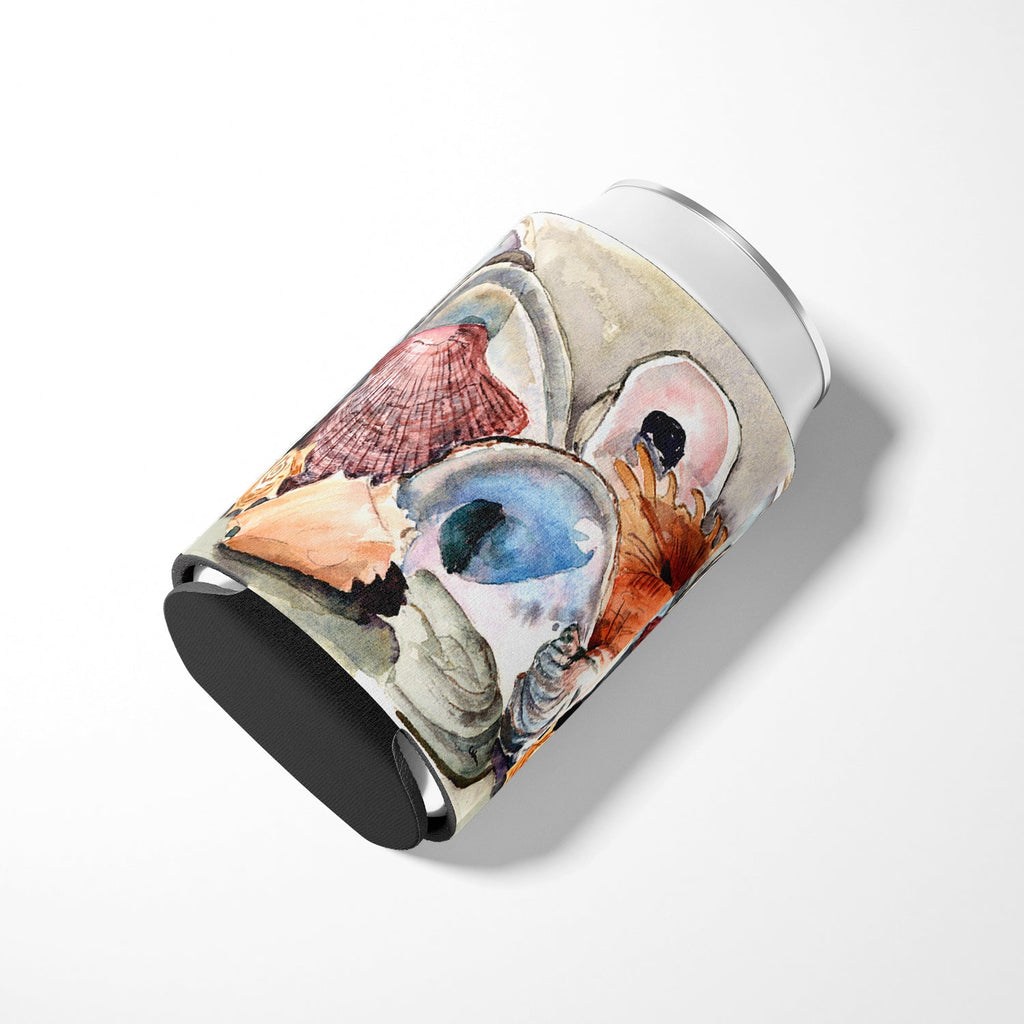 Sea Shells Can or Bottle Hugger Cooler Sleeve for Standard 12 oz Cans, Insulated Foam Beer & Soda Can Hugger Reusable