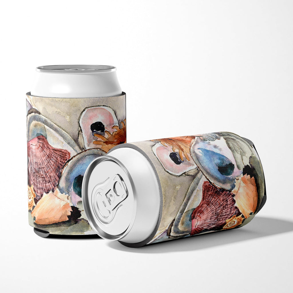 Sea Shells Can or Bottle Hugger Cooler Sleeve for Standard 12 oz Cans, Insulated Foam Beer & Soda Can Hugger Reusable