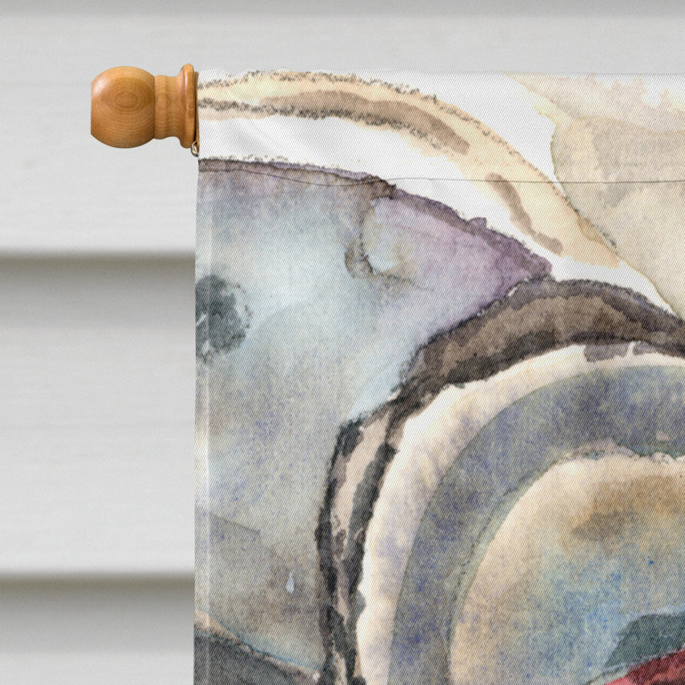 Sea Shells House Flag 28x40 Porch Sleeve Pole Decorative Outside Yard Banner Artwork Wall Hanging, Polyester