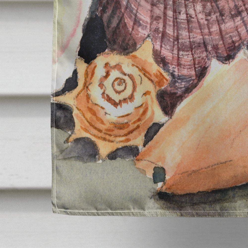 Sea Shells House Flag 28x40 Porch Sleeve Pole Decorative Outside Yard Banner Artwork Wall Hanging, Polyester