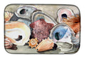 Sea Shells Dish Drying Mat Absorbent Dish Drying Mat Pad for Kitchen Counter Dish Drainer Mat for Countertop, 14 x 21", Multicolor
