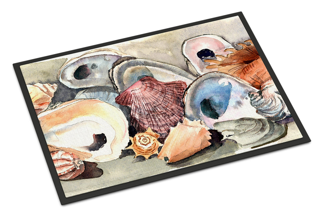 Sea Shells Doormat Indoor Outdoor 24H X 36W Front Door Mat Rugs for Entryway, Non Slip Washable Low Pile,