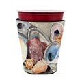 Sea Shells Red Cup Hugger Sleeve for 16–22 oz Party Cups, Insulated Foam Drink Holder for Iced Coffee, Tailgate & BBQ Reusable