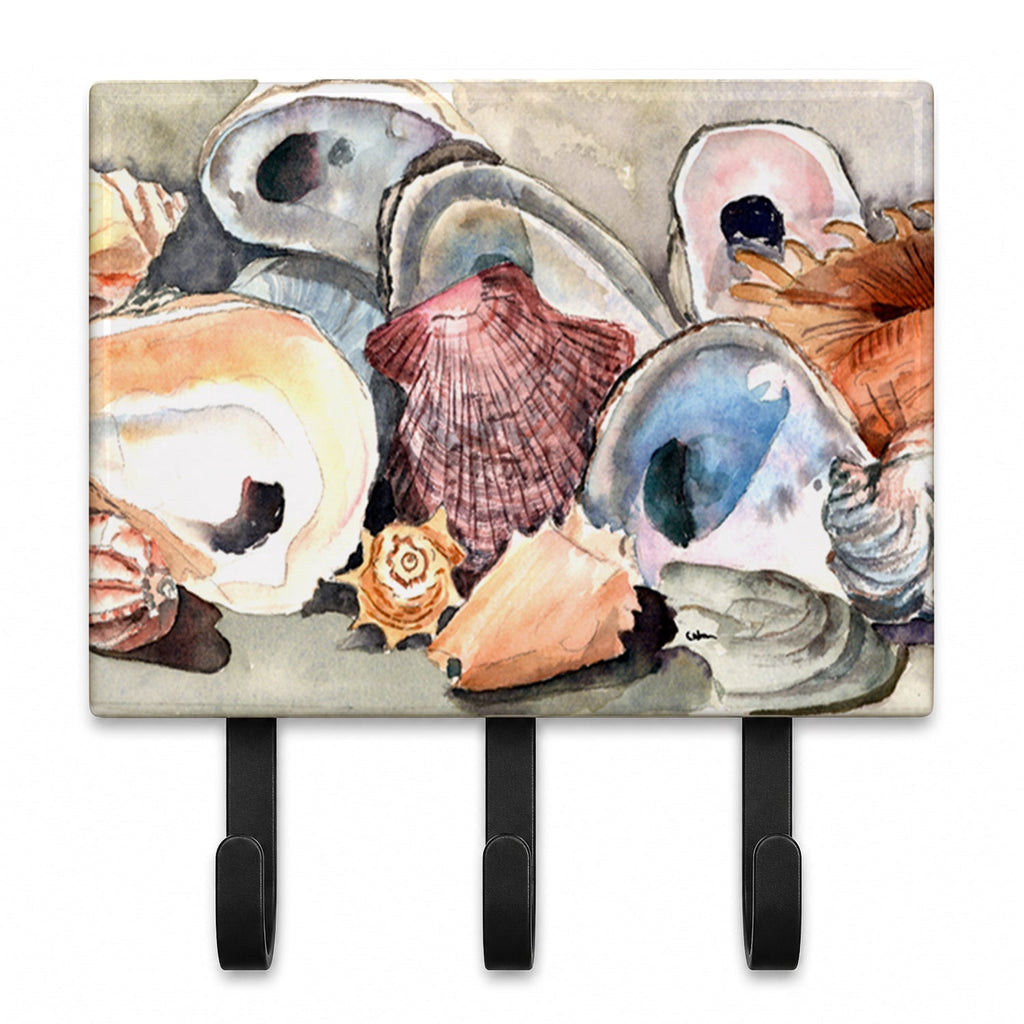 Sea Shells Leash or Key Holder Wall Hooks, Coat Rack Wall Mount, for Hanging Keys, Towels, Aprons, Leashes