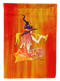 Mermaid in Witches Hat Halloween House Flag 28x40 Porch Sleeve Pole Decorative Outside Yard Banner Artwork Wall Hanging, Polyester