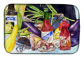 Crystal Hot Sauce with Seafood Dish Drying Mat Absorbent Dish Drying Mat Pad for Kitchen Counter Dish Drainer Mat for Countertop, 14 x 21", Multicolor