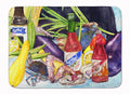 Crystal Hot Sauce with Seafood Memory Foam Kitchen Mat Machine Washable Anti-Fatigue Cushion Comfort Bath or Kitchen Rug