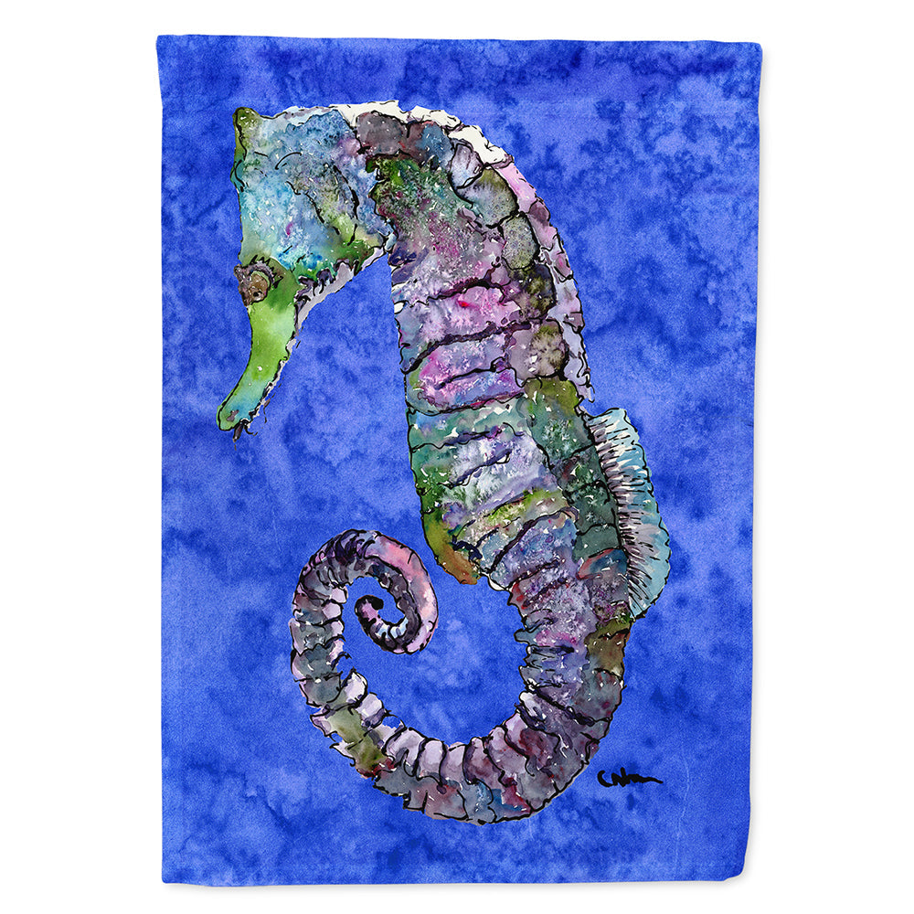Seahorse House Flag 28x40 Porch Sleeve Pole Decorative Outside Yard Banner Artwork Wall Hanging, Polyester
