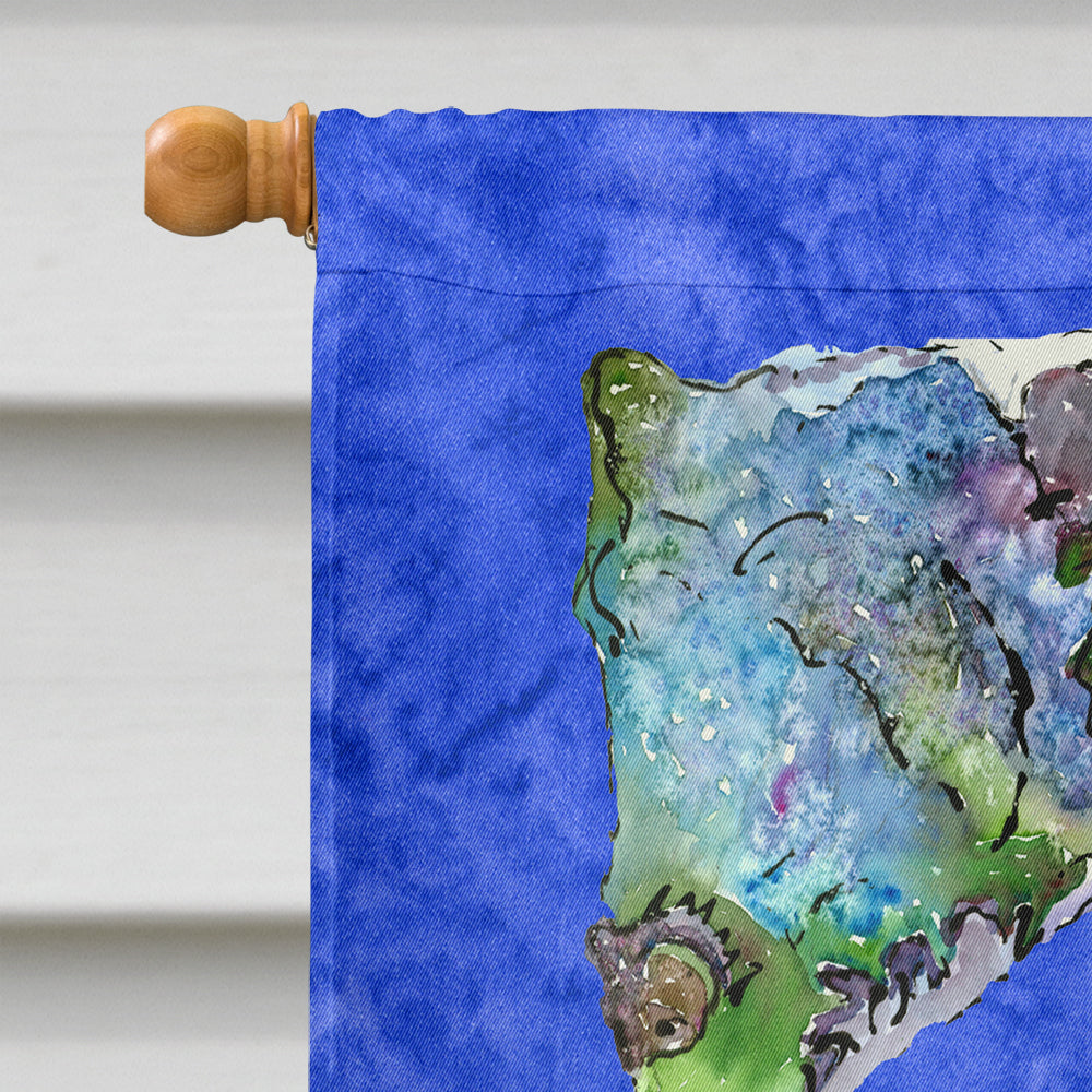 Seahorse House Flag 28x40 Porch Sleeve Pole Decorative Outside Yard Banner Artwork Wall Hanging, Polyester