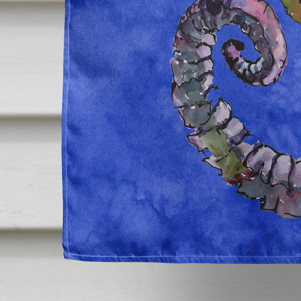 Seahorse House Flag 28x40 Porch Sleeve Pole Decorative Outside Yard Banner Artwork Wall Hanging, Polyester