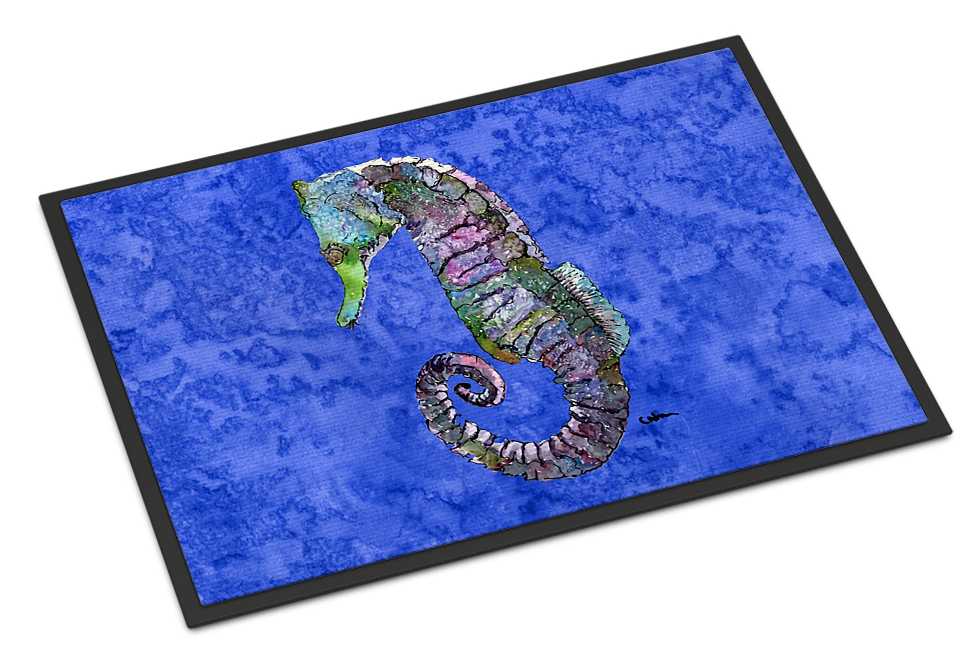Seahorse Doormat Indoor Outdoor 24H X 36W Front Door Mat Rugs for Entryway, Non Slip Washable Low Pile,