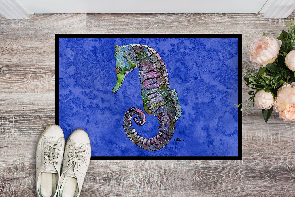 Seahorse Doormat Indoor Outdoor 24H X 36W Front Door Mat Rugs for Entryway, Non Slip Washable Low Pile,