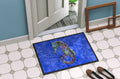 Seahorse Doormat Indoor Outdoor 24H X 36W Front Door Mat Rugs for Entryway, Non Slip Washable Low Pile,