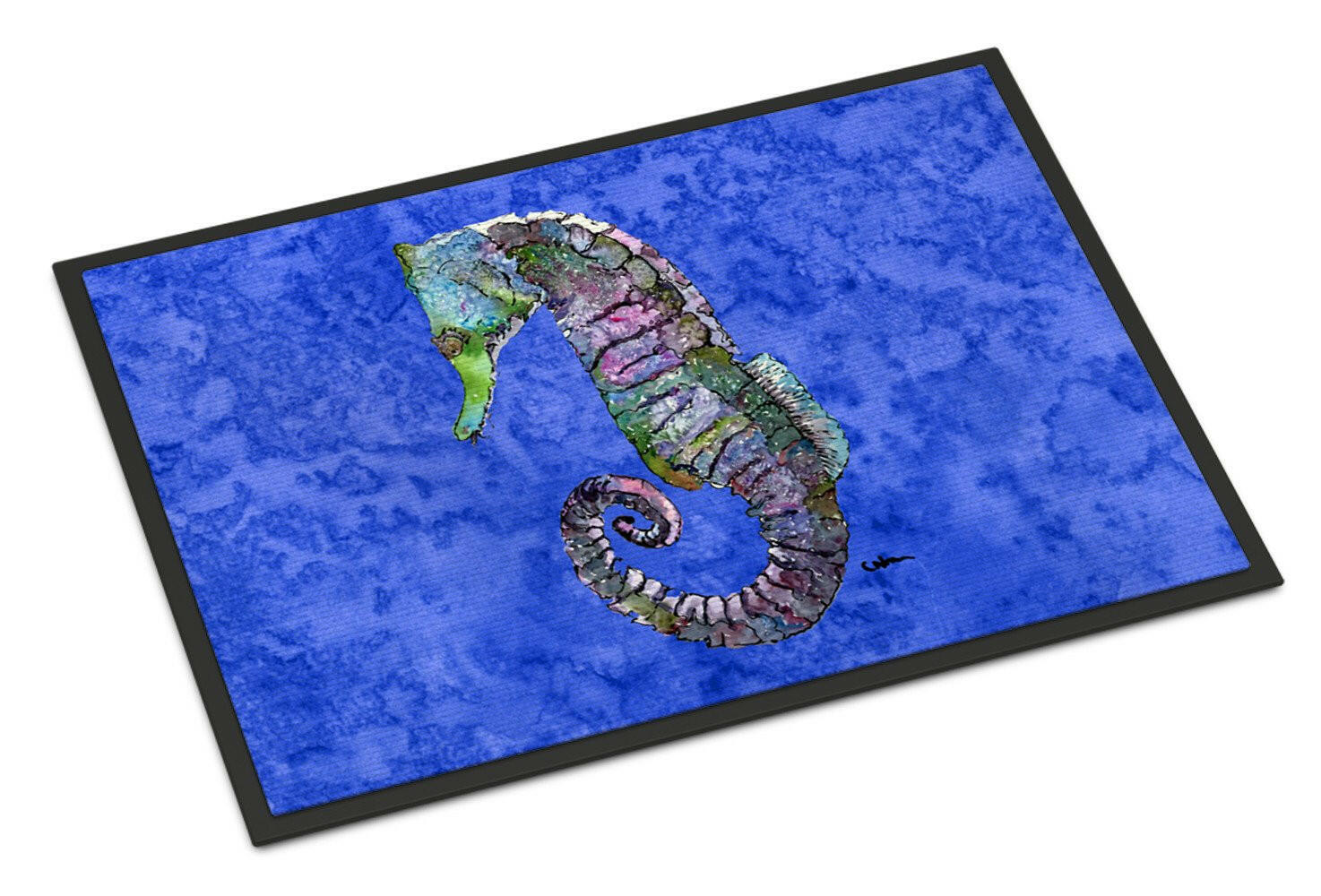 Seahorse Doormat Indoor Outdoor 18H X 27W Front Door Mat Rugs for Entryway, Non Slip Washable