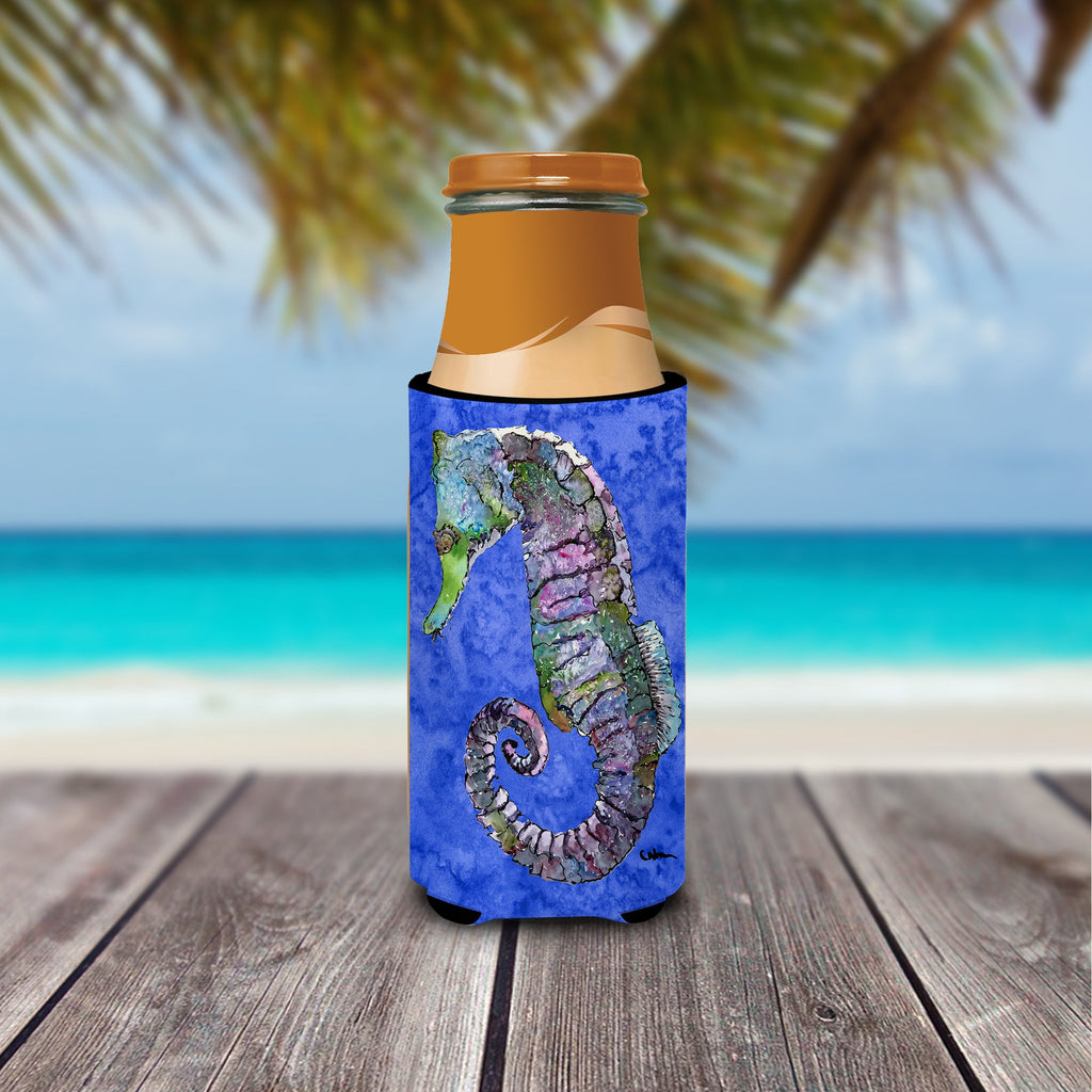 Seahorse Slim Can Hugger , Insulated Foam Hugger for 12 oz Slim Cans, Beer Bottles & Water Bottles, Printed in USA