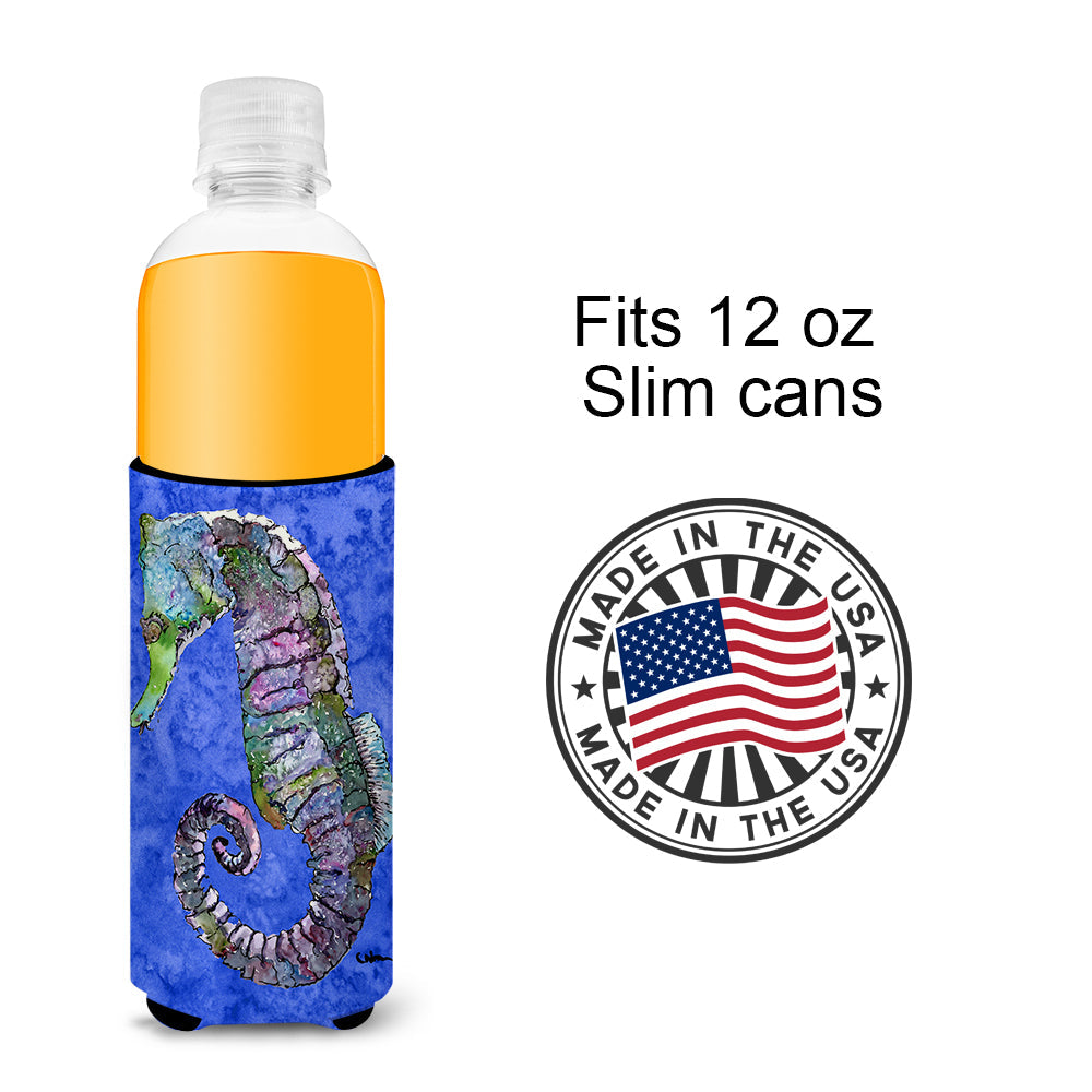 Seahorse Slim Can Hugger , Insulated Foam Hugger for 12 oz Slim Cans, Beer Bottles & Water Bottles, Printed in USA