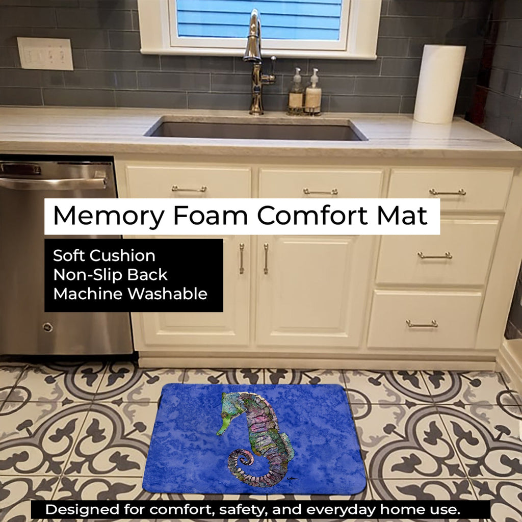 Seahorse Memory Foam Kitchen Mat Machine Washable Anti-Fatigue Cushion Comfort Bath or Kitchen Rug