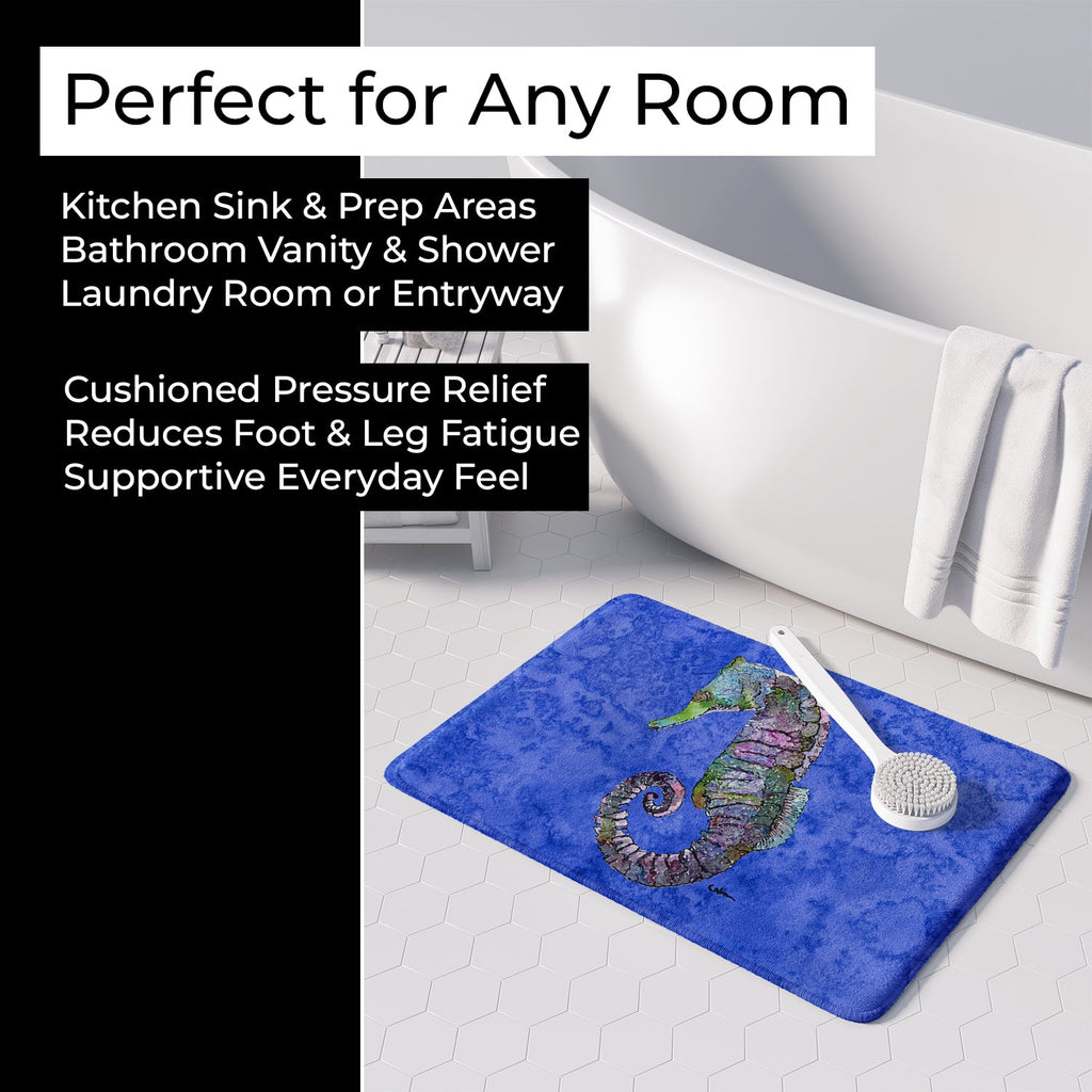 Seahorse Memory Foam Kitchen Mat Machine Washable Anti-Fatigue Cushion Comfort Bath or Kitchen Rug