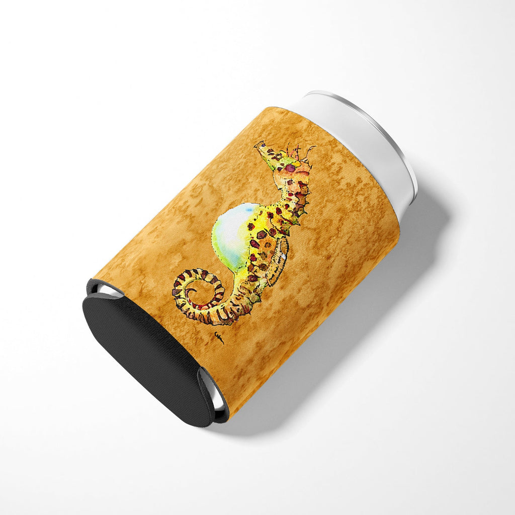 Seahorse Can or Bottle Hugger Cooler Sleeve for Standard 12 oz Cans, Insulated Foam Beer & Soda Can Hugger Reusable