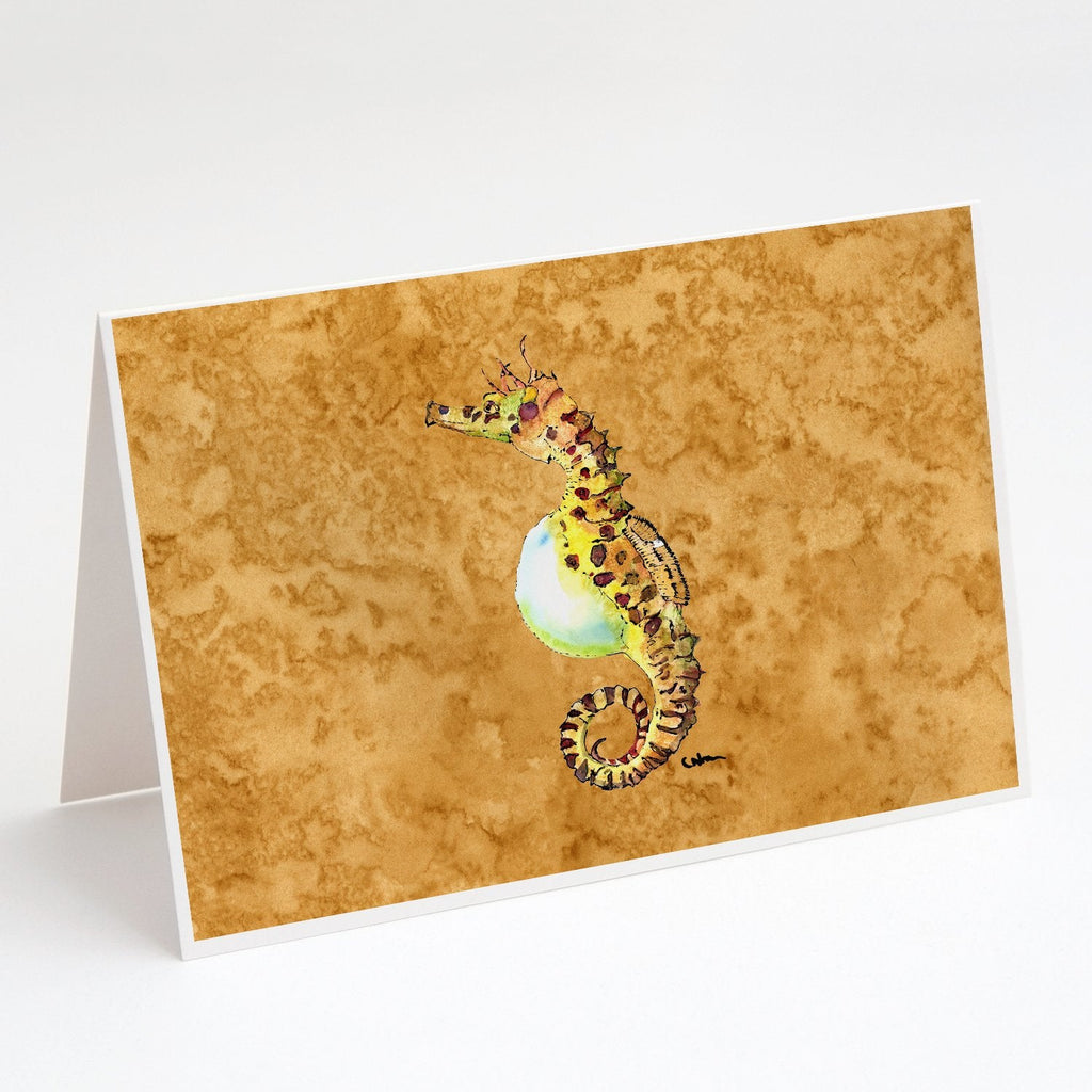 Seahorse Greeting Cards Pack of 8 Blank Cards with Envelopes Whimsical A7 Size 5x7