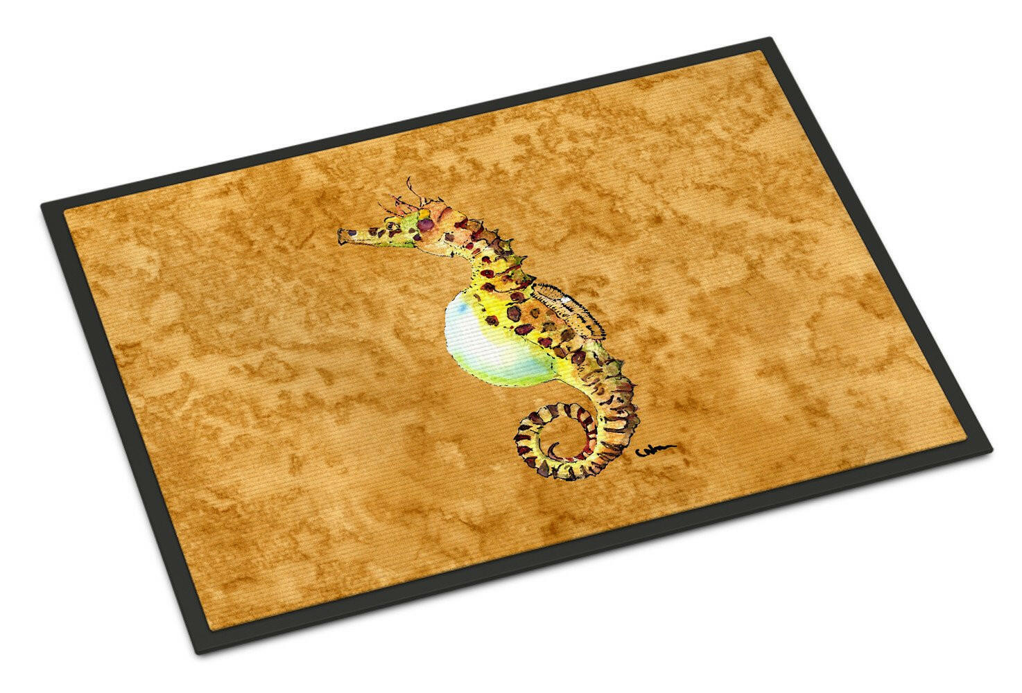 Seahorse Doormat Indoor Outdoor 18H X 27W Front Door Mat Rugs for Entryway, Non Slip Washable
