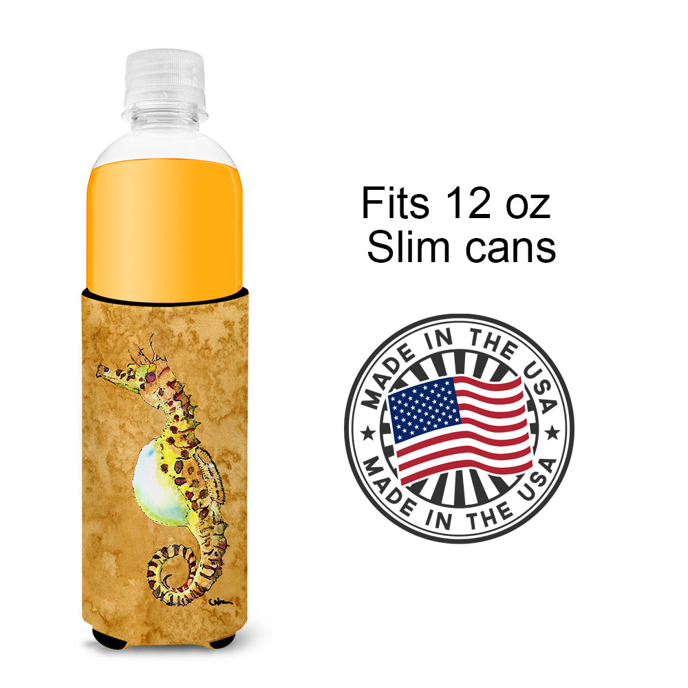 Seahorse Slim Can Hugger , Insulated Foam Hugger for 12 oz Slim Cans, Beer Bottles & Water Bottles, Printed in USA
