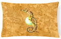 Seahorse Decorative Throw Pillow 12x16 Indoor Outdoor Accent Cushion, Fabric Cover with Insert for Sofa, Bed, Porch & Living Room
