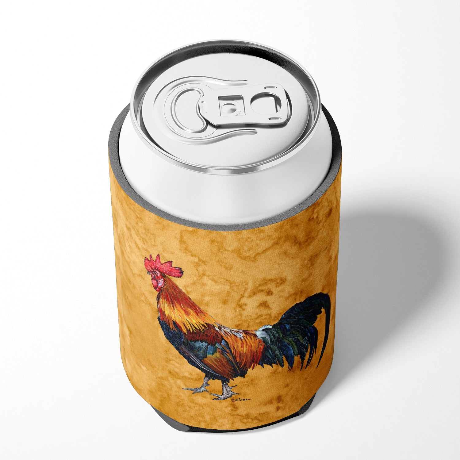 Rooster Can or Bottle Hugger Cooler Sleeve for Standard 12 oz Cans, Insulated Foam Beer & Soda Can Hugger Reusable