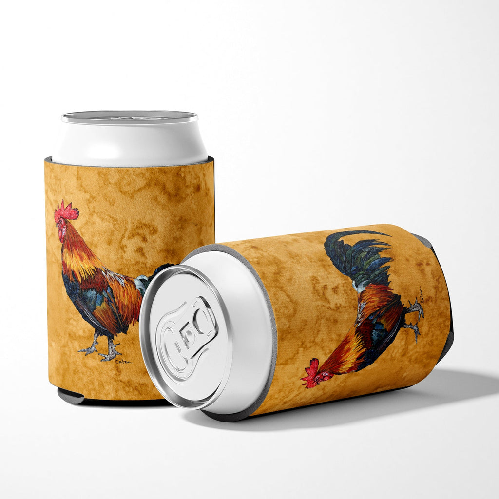 Rooster Can or Bottle Hugger Cooler Sleeve for Standard 12 oz Cans, Insulated Foam Beer & Soda Can Hugger Reusable