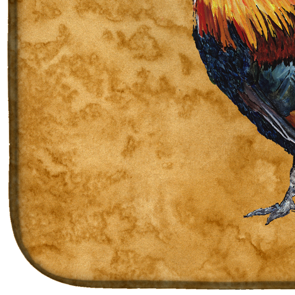 Rooster Dish Drying Mat Absorbent Dish Drying Mat Pad for Kitchen Counter Dish Drainer Mat for Countertop, 14 x 21", Multicolor