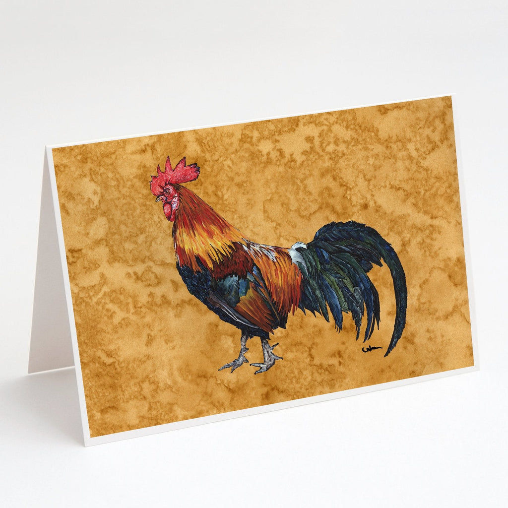 Rooster Greeting Cards Pack of 8 Blank Cards with Envelopes Whimsical A7 Size 5x7