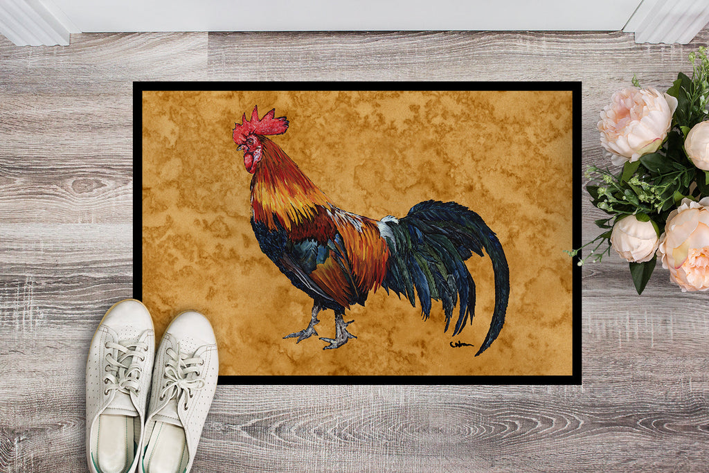 Rooster Doormat Indoor Outdoor 24H X 36W Front Door Mat Rugs for Entryway, Non Slip Washable Low Pile,
