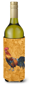 Rooster Wine Bottle Hugger Gift Sleeve for Standard 750 ml Bottles, Insulated Reusable Also Fits Mini Shot & Pint Bottles