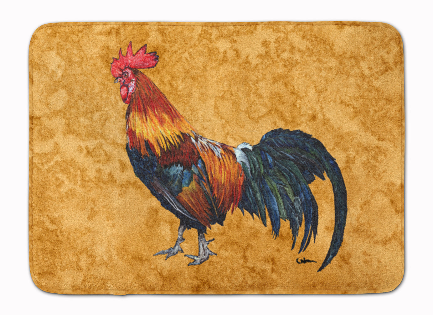 Rooster Memory Foam Kitchen Mat Machine Washable Anti-Fatigue Cushion Comfort Bath or Kitchen Rug