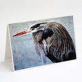 Blue Heron Greeting Cards Pack of 8 Blank Cards with Envelopes Whimsical A7 Size 5x7