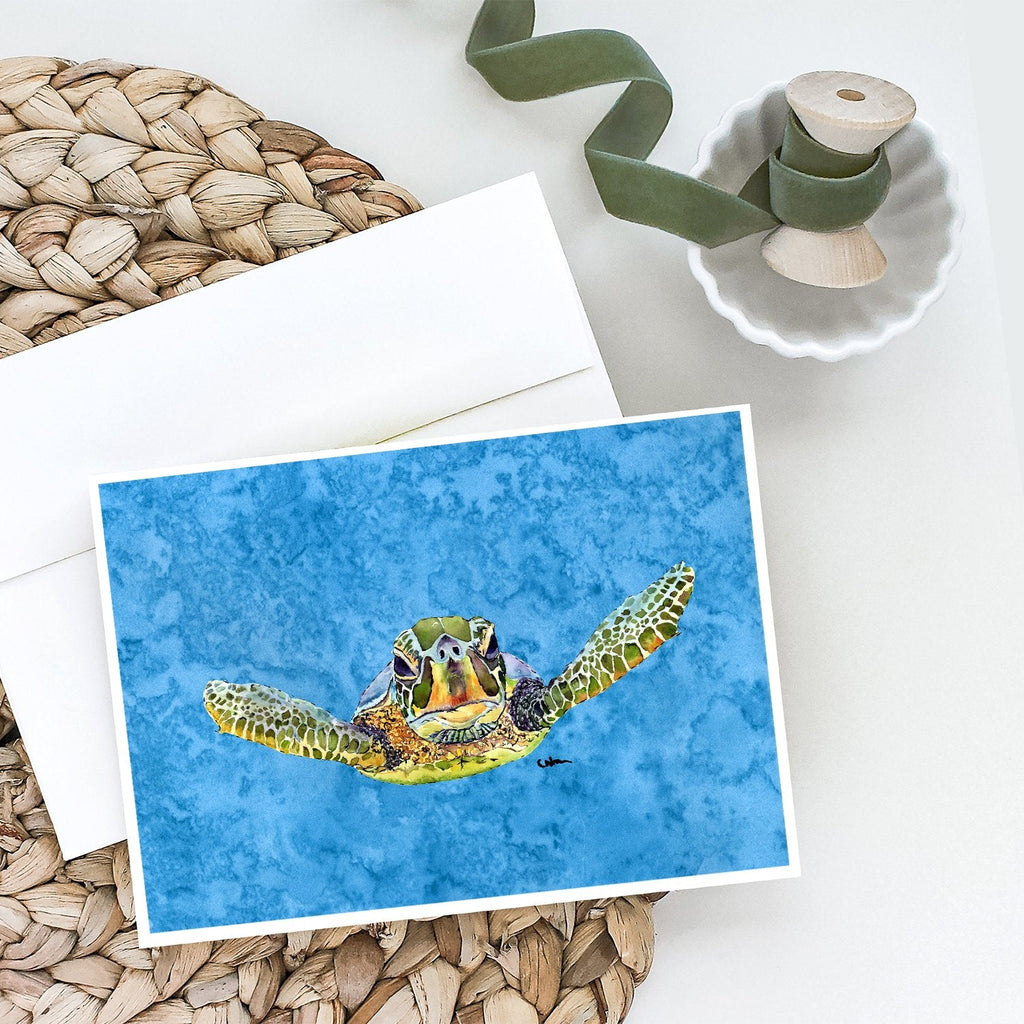 Turtle Greeting Cards Pack of 8 Blank Cards with Envelopes Whimsical A7 Size 5x7