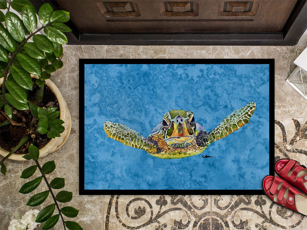 Turtle Doormat Indoor Outdoor 24H X 36W Front Door Mat Rugs for Entryway, Non Slip Washable Low Pile,