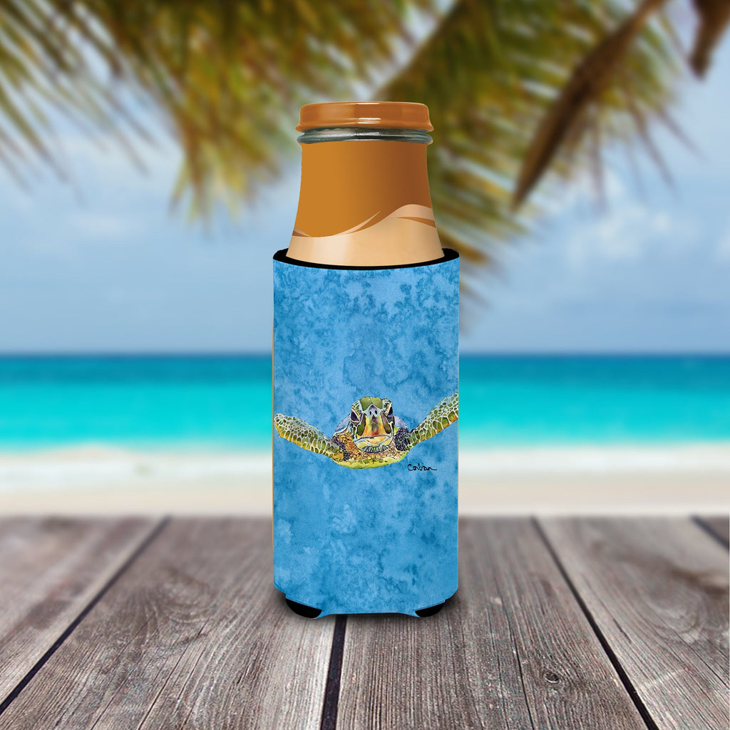 Turtle Slim Can Hugger , Insulated Foam Hugger for 12 oz Slim Cans, Beer Bottles & Water Bottles, Printed in USA
