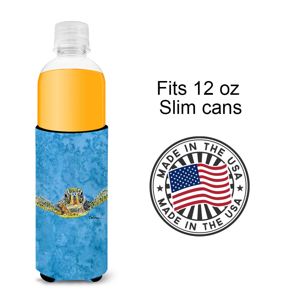 Turtle Slim Can Hugger , Insulated Foam Hugger for 12 oz Slim Cans, Beer Bottles & Water Bottles, Printed in USA