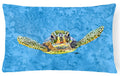 Turtle Decorative Throw Pillow 12x16 Indoor Outdoor Accent Cushion, Fabric Cover with Insert for Sofa, Bed, Porch & Living Room