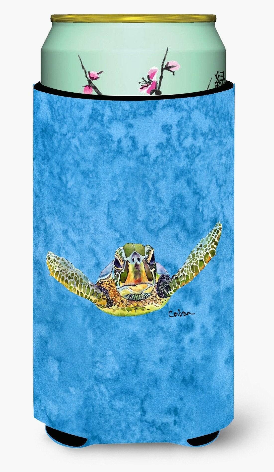 Turtle Tall Boy Hugger Can Cooler Sleeve Machine Washable Drink Collapsible Insulator Beverage Insulated Holder