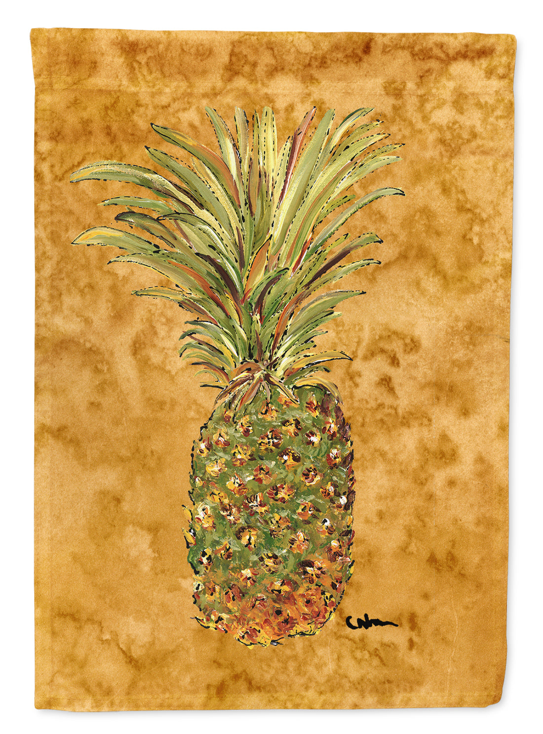 Pineapple House Flag 28x40 Porch Sleeve Pole Decorative Outside Yard Banner Artwork Wall Hanging, Polyester